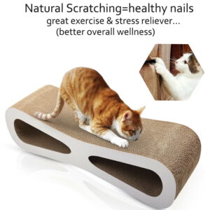 Hommoo Cat Scratcher Toy,Premium Cat Scratcher Post, Furniture Play Rest,Wood Color
