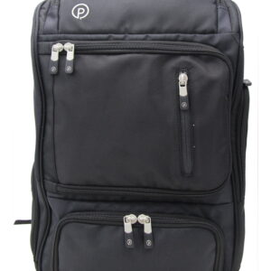 Protege 18" Weekender Travel Backpack with Laptop Pocket and Trolley Sleeve, Black