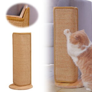 Natural Sisal Cat Scratcher Corner Post, Wall & Sofa Edge Protector for Indoor Cats
