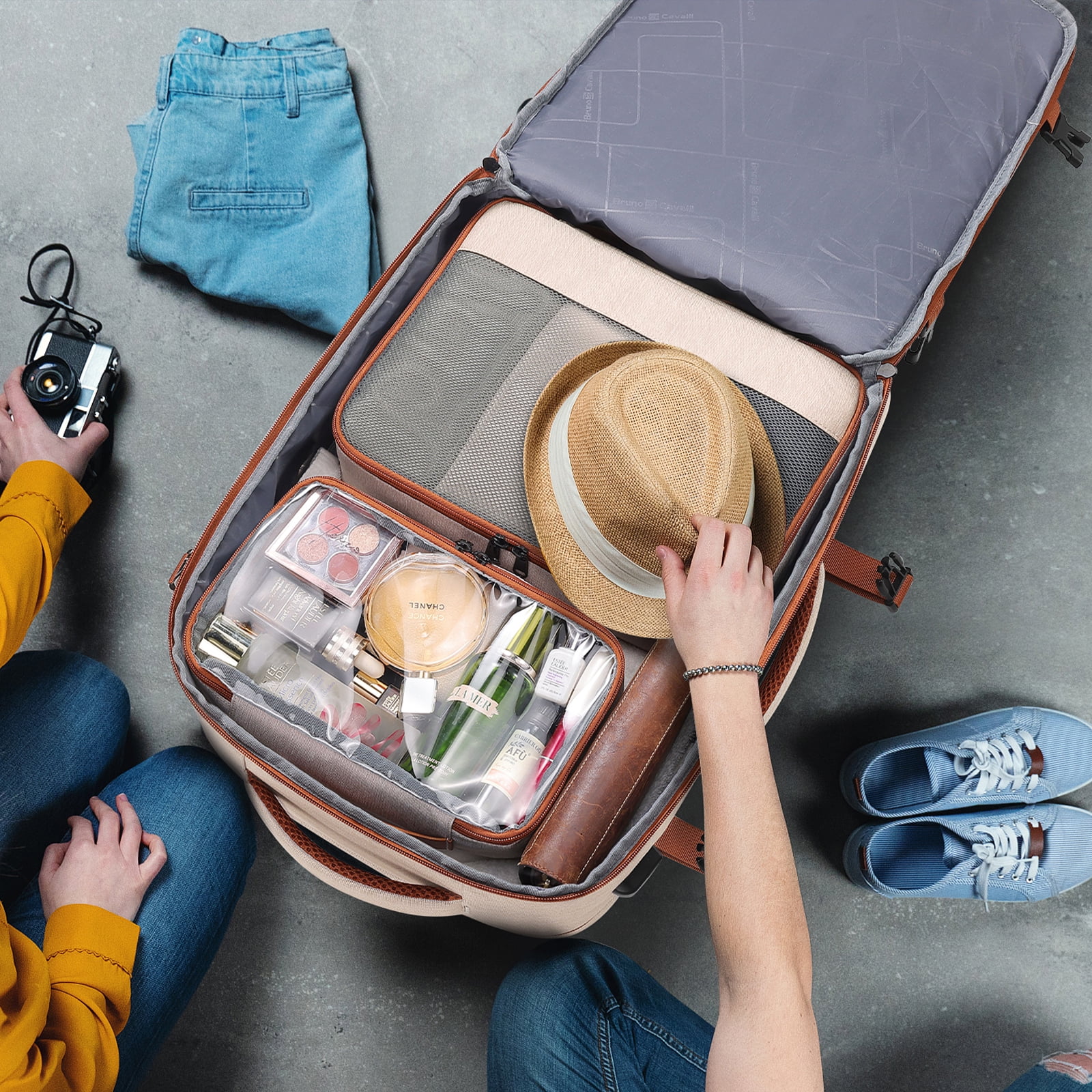 UKEIN Travel Backpack for Men & Women Carry On Backpack Flight Approved 40L Waterproof Anti-Theft Personal Item Backpack with Packing Cubes and Shoe Pocket - Image 21