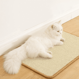 LECHONG Cat Scratcher Mat, 23.6 X 15.7 inch Natural Sisal Cat Scratch Mats, Protect Couch and Carpets