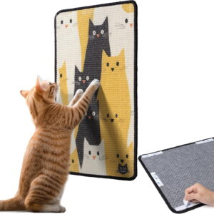 The Cat Ladies Scratching Poster - Wall Scratcher Pads - Scratch Mat Art Print for Indoor Cats - Furniture, Couch, and Carpet Protector - Wall Mounted or Floor Sisal Scratchers