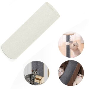 Fakrich 78.7"x15.8" Cat Scratch Mat, Trimmable Self-Adhesive Carpet, DIY Climb Cat Scratcher for Cat Couch Furniture or Wall Protector, Covering Cat Tower, and Replacement Pads (White)