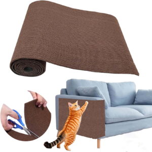 Cat Scratch Couch Furniture Protector, Adhesive Cat Scratch Pad Deterrent for Furniture, DIY Climbing Cat Scratcher Couch Protector from Cat Claws Scratching for Indoor (11.81x39.37In)