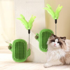 Cat Corner Scratcher for Wall and Furniture Edges with Soft Bristles – Self-Grooming Massage Toy to Relieve Itch and Reduce Scratching Damage