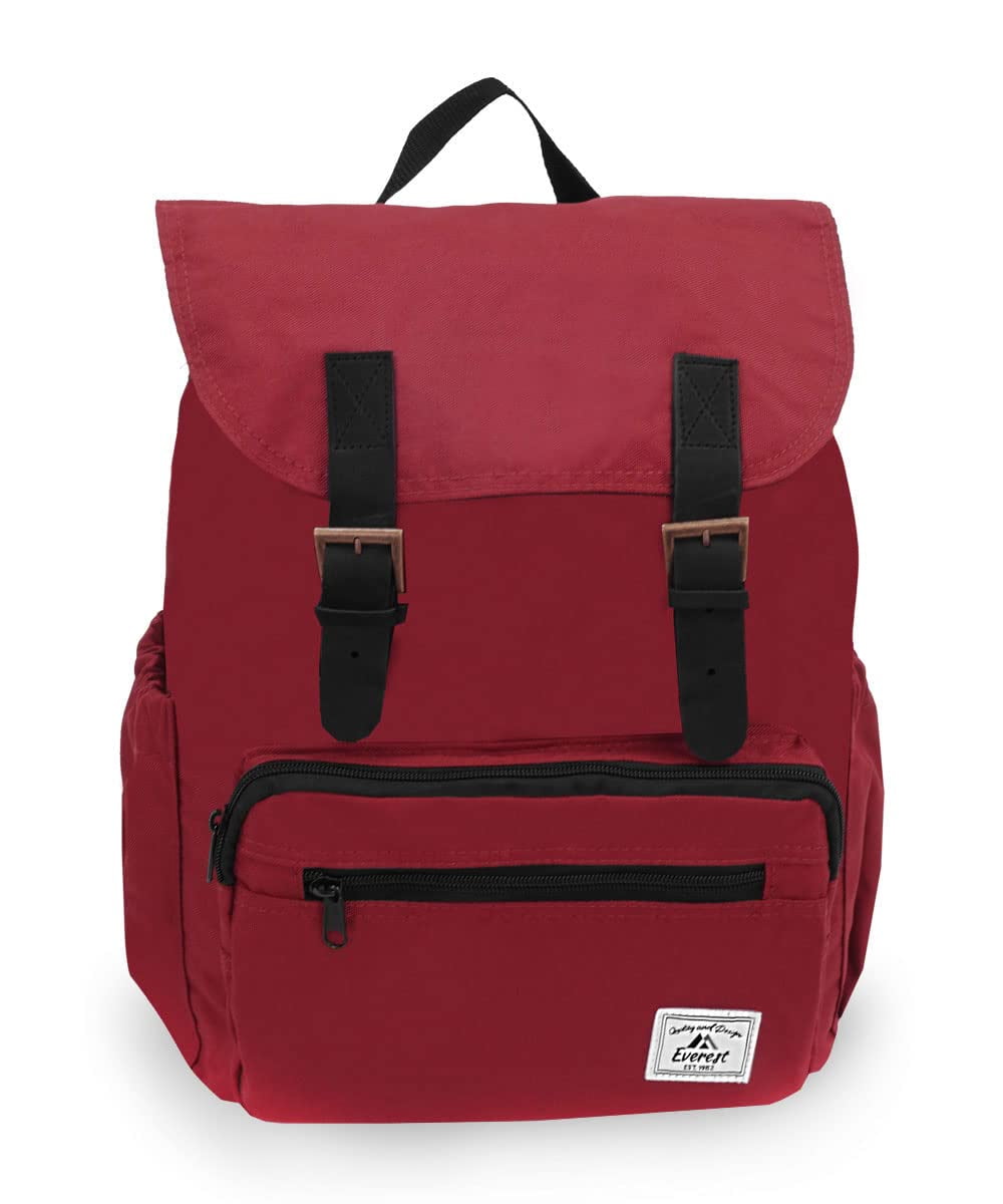 Everest 16" Stylish Rucksack, Burgundy All Ages, Unisex BP500-BURG, Carrier and Shoulder Book Bag for School, Work, Sports, and Travel - Image 7