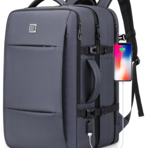 UKEIN Travel Backpack with USB Charging Port 40L Expandable 17 Inch Carry On Backpack Water-resistant Work Business Laptop Backpack for Men