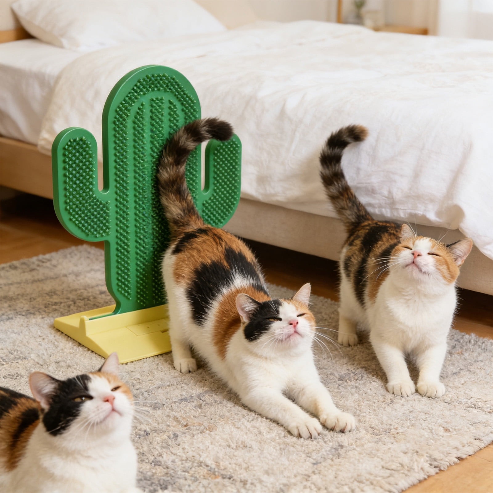 Cat Corner Scratcher for Furniture Edges – Self-Grooming Cat Scratching Device, Green Plastic, 11.81x7.48in, Easy Install, Anti-Slip, Relieves Stress - Image 4