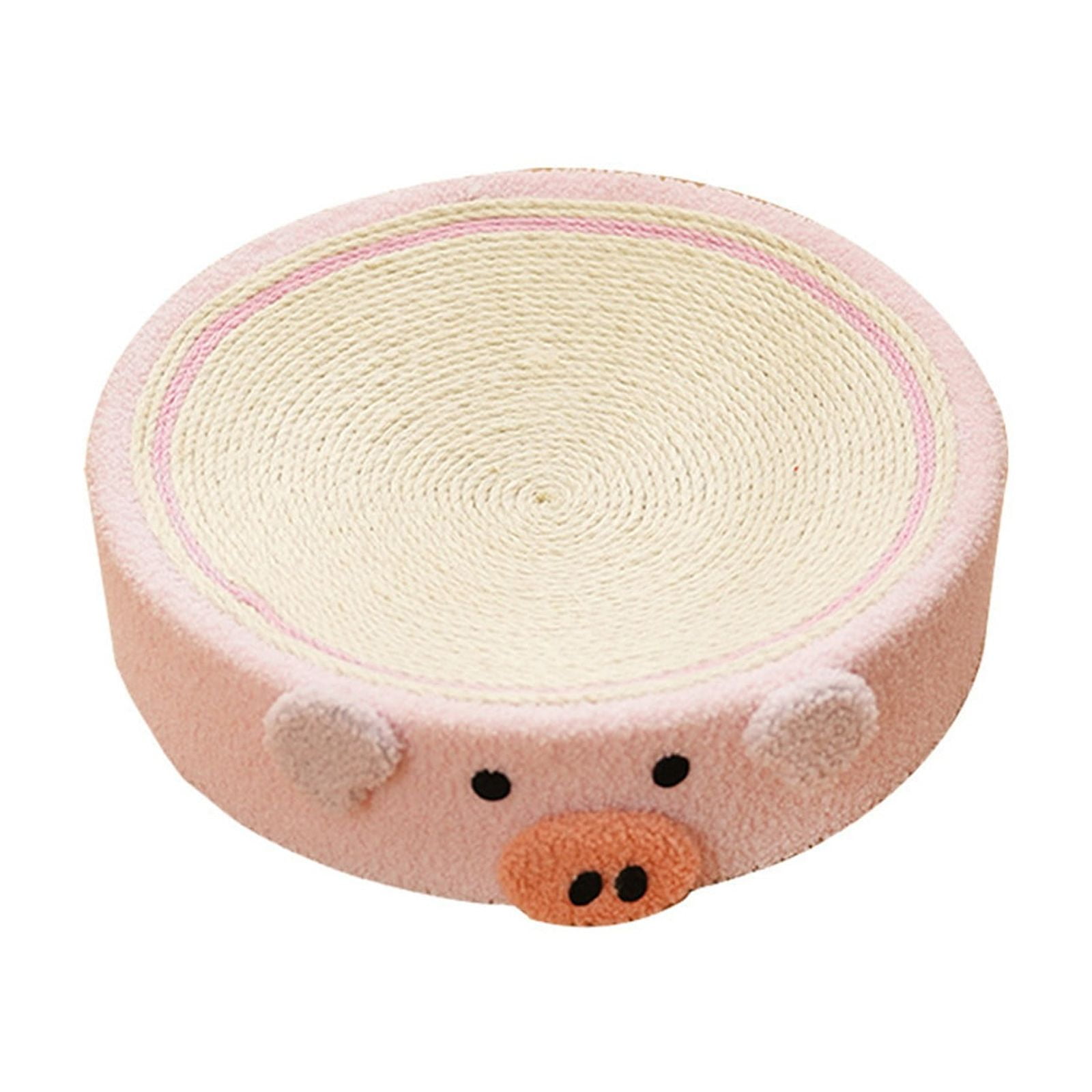 STPToys Large Cat Scratcher Bed Cardboard,Kitty Scratch Pad Corrugated Bowl Round Kittens Scratching Board Protector for Couch&Carpets&Sofas - Pink