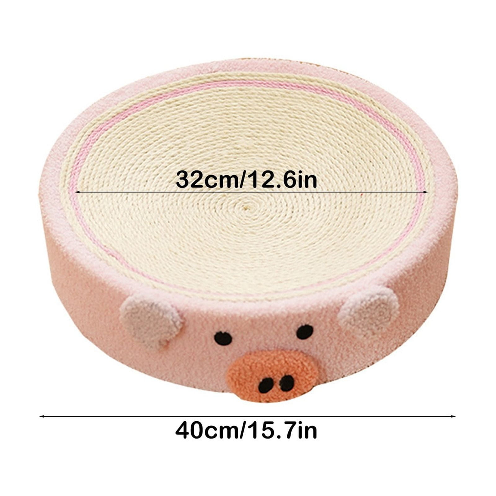 STPToys Large Cat Scratcher Bed Cardboard,Kitty Scratch Pad Corrugated Bowl Round Kittens Scratching Board Protector for Couch&Carpets&Sofas - Pink - Image 3