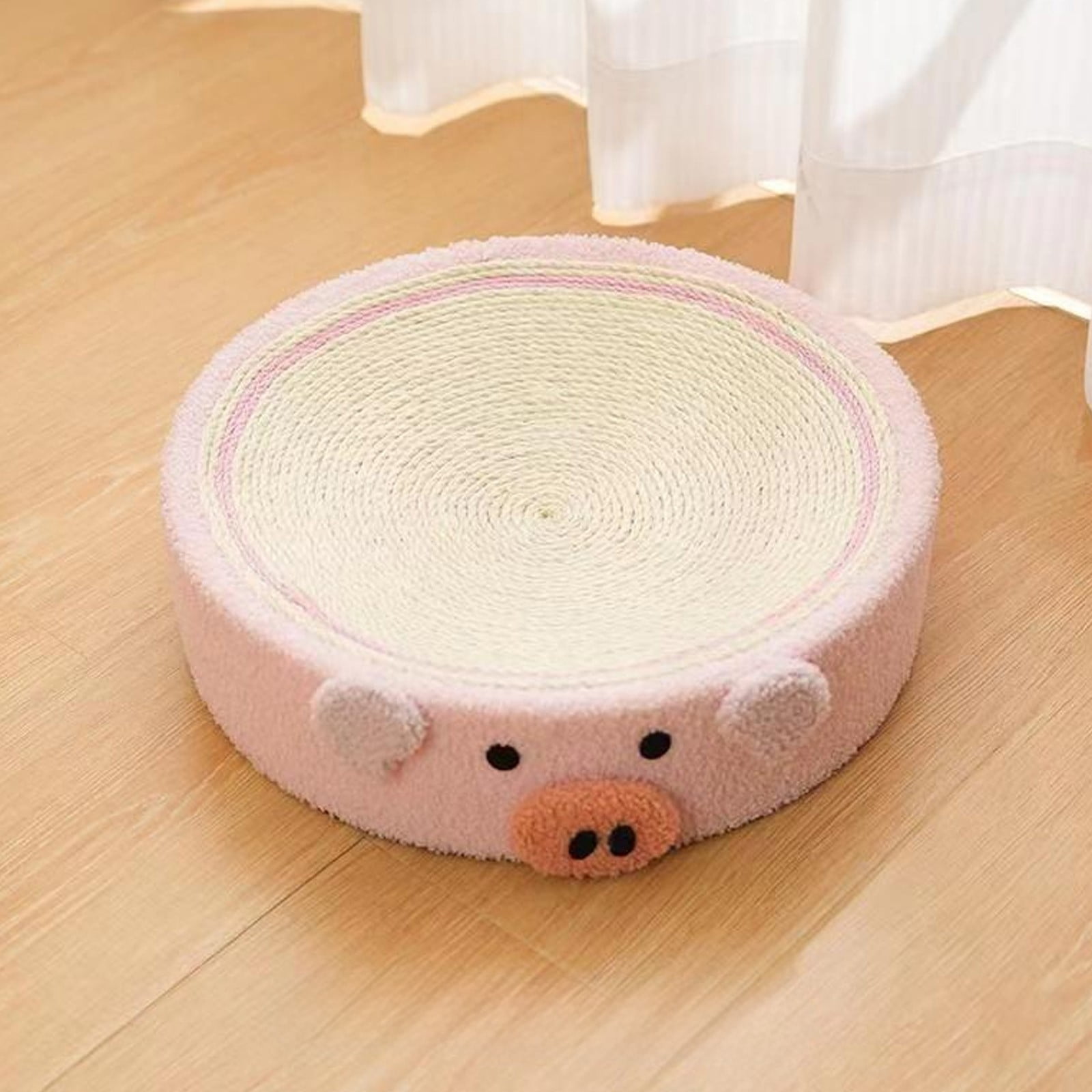 STPToys Large Cat Scratcher Bed Cardboard,Kitty Scratch Pad Corrugated Bowl Round Kittens Scratching Board Protector for Couch&Carpets&Sofas - Pink - Image 5