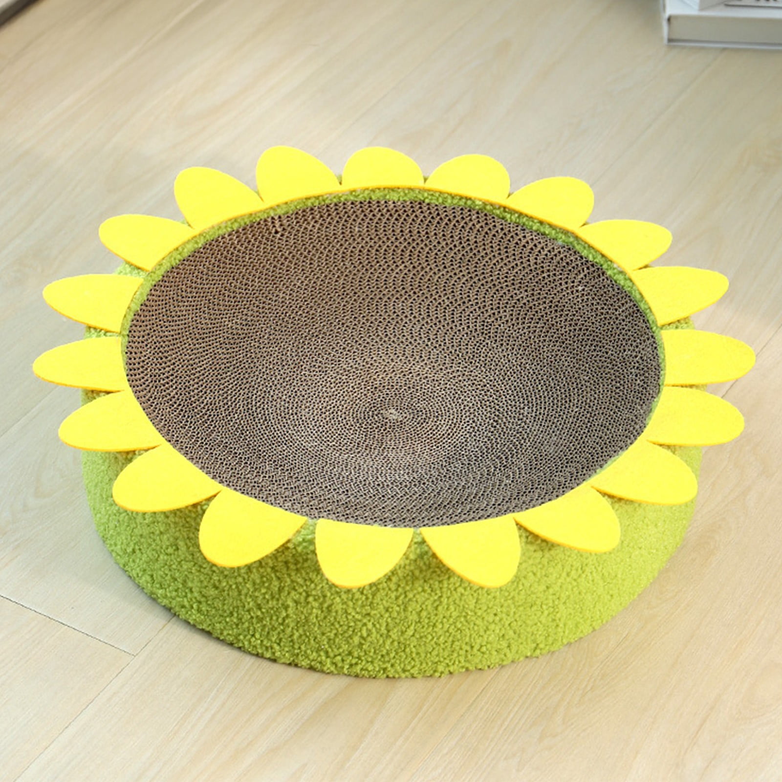 STPToys Large Cat Scratcher Bed Cardboard,Kitty Scratch Pad Corrugated Bowl Round Kittens Scratching Board Protector for Couch&Carpets&Sofas - Pink - Image 19