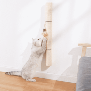 MIUZMORE 28.91in Cat Scratching Post, Wall-Mounted Scratching Post, Sisal Cat Scratcher, Scratchers for Indoor Pets