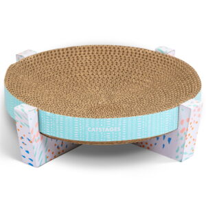 Catstages Scratch Snggle & Rest Elevated Cat Lounger and Cat Scratcher for Relaxing and Play, Includes Catnip