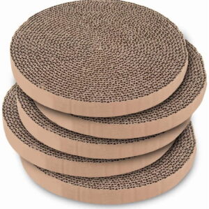 Cat Scratcher Replacement Pads - Cardboard Cat Scratcher Pad, Relieves Stress, Supports Pet Behaviors, 5 Count