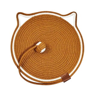 Darzheoy Cat Scratcher Mat, Natural Sisal Rope Cat Scratch Pad, 17'' Round Floor Cat Scratching Pads for Indoor Cats, Cat Furniture Protector for Wall, Couch, Carpets, Sofas