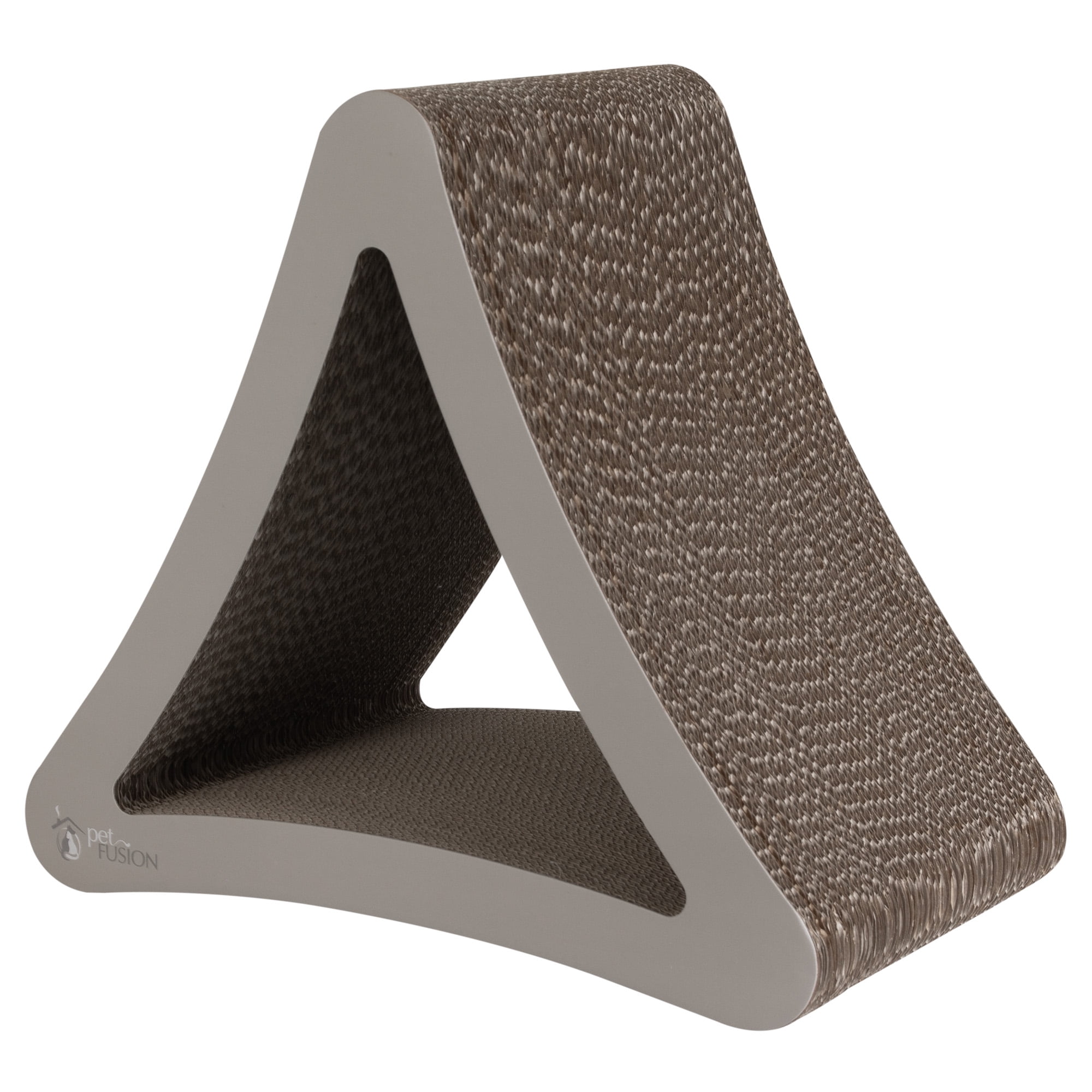 PetFusion 3-Sided Vertical Multiple Angle Cat Scratcher Pad Lounge, 6 Usable Sides, Brown