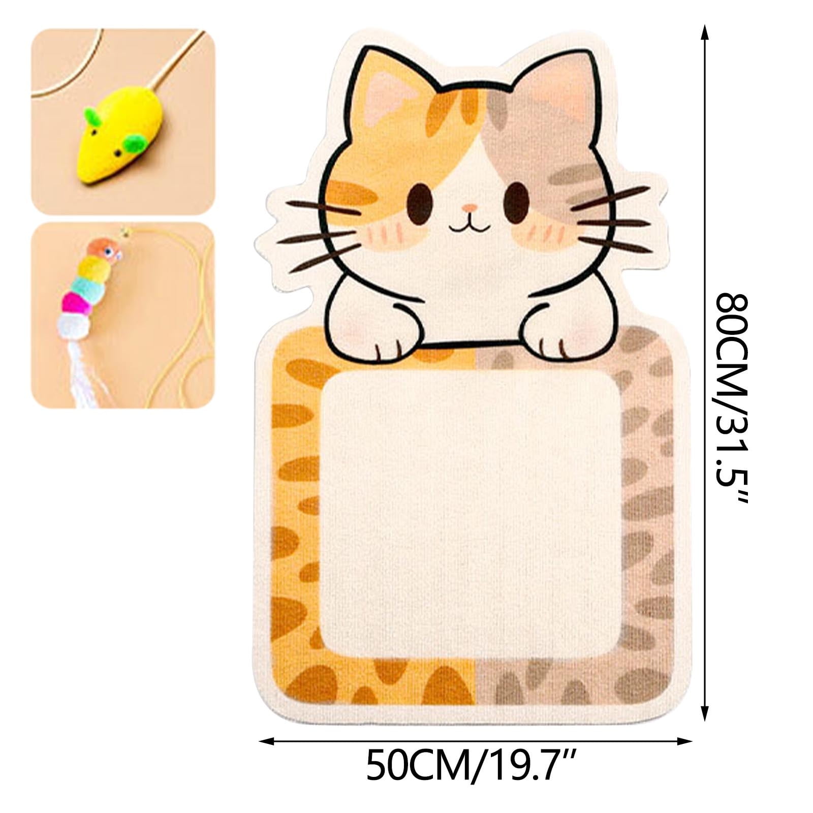 weibbin Cat Scratcher Wall Mounted Scratch Pad for Wall Modern Cute Cardboard Vertical Cat Scratching Post, Furniture Protector - Image 2