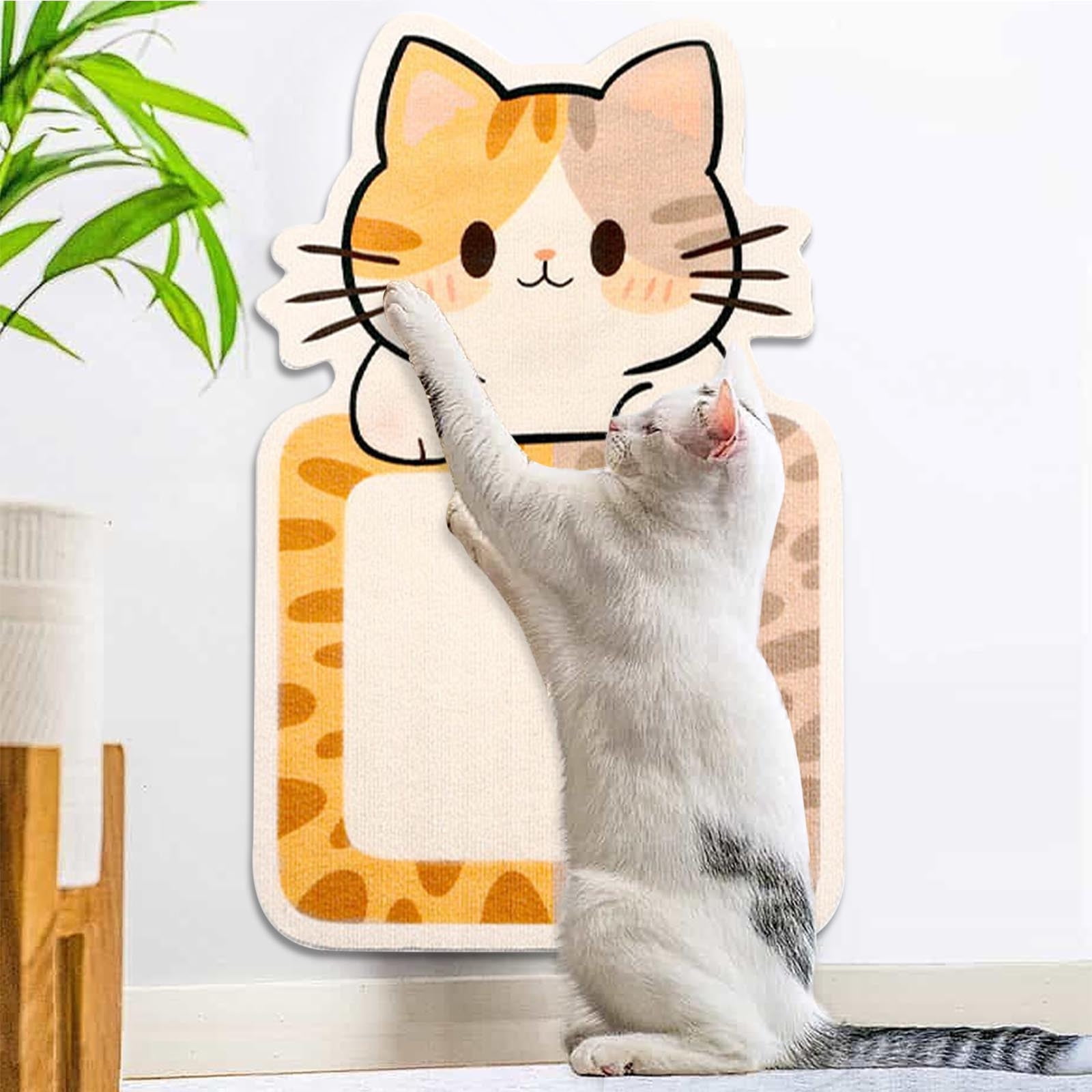 weibbin Cat Scratcher Wall Mounted Scratch Pad for Wall Modern Cute Cardboard Vertical Cat Scratching Post, Furniture Protector - Image 3