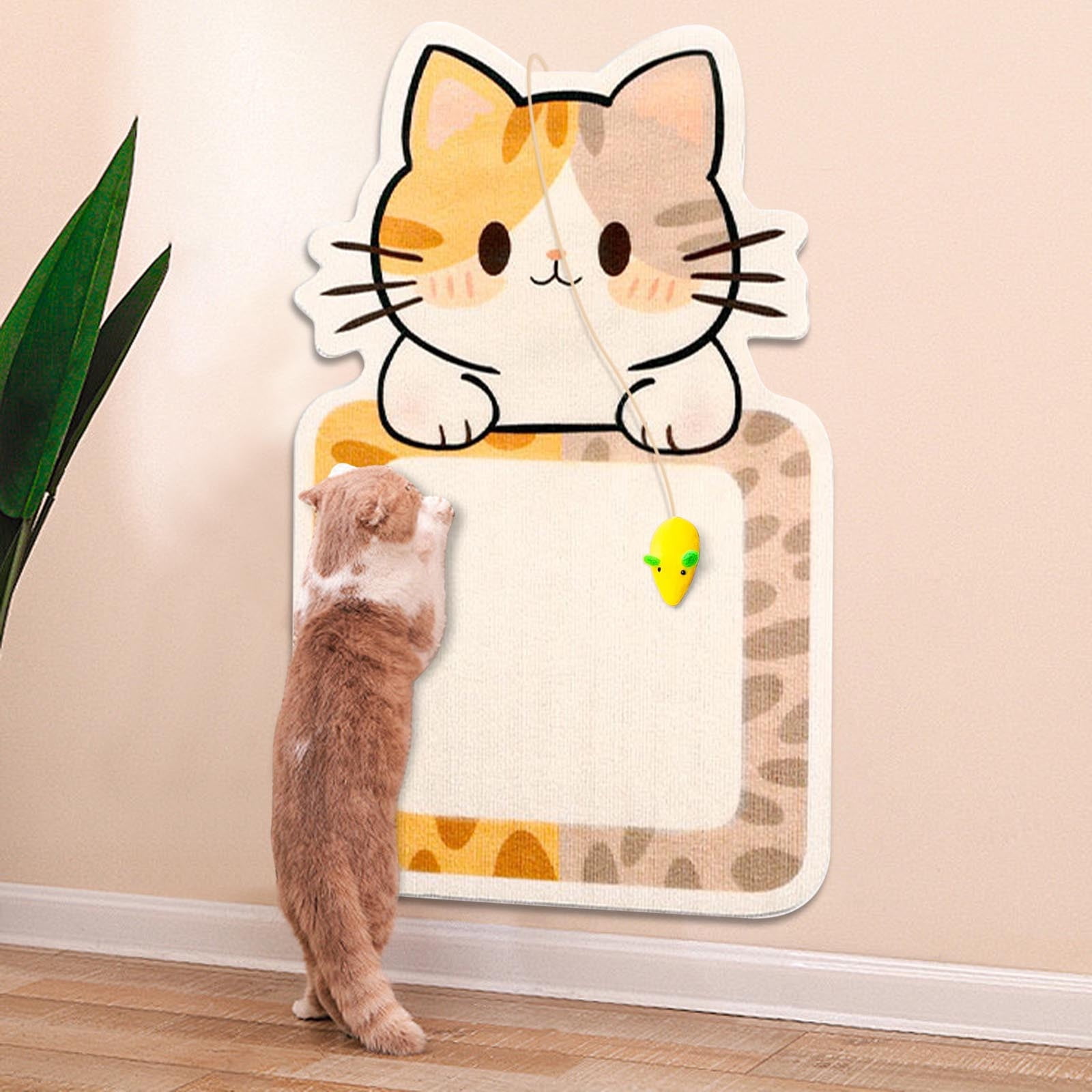 weibbin Cat Scratcher Wall Mounted Scratch Pad for Wall Modern Cute Cardboard Vertical Cat Scratching Post, Furniture Protector - Image 5