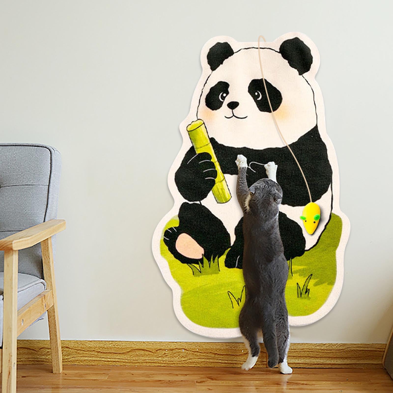 weibbin Cat Scratcher Wall Mounted Scratch Pad for Wall Modern Cute Cardboard Vertical Cat Scratching Post, Furniture Protector - Image 10