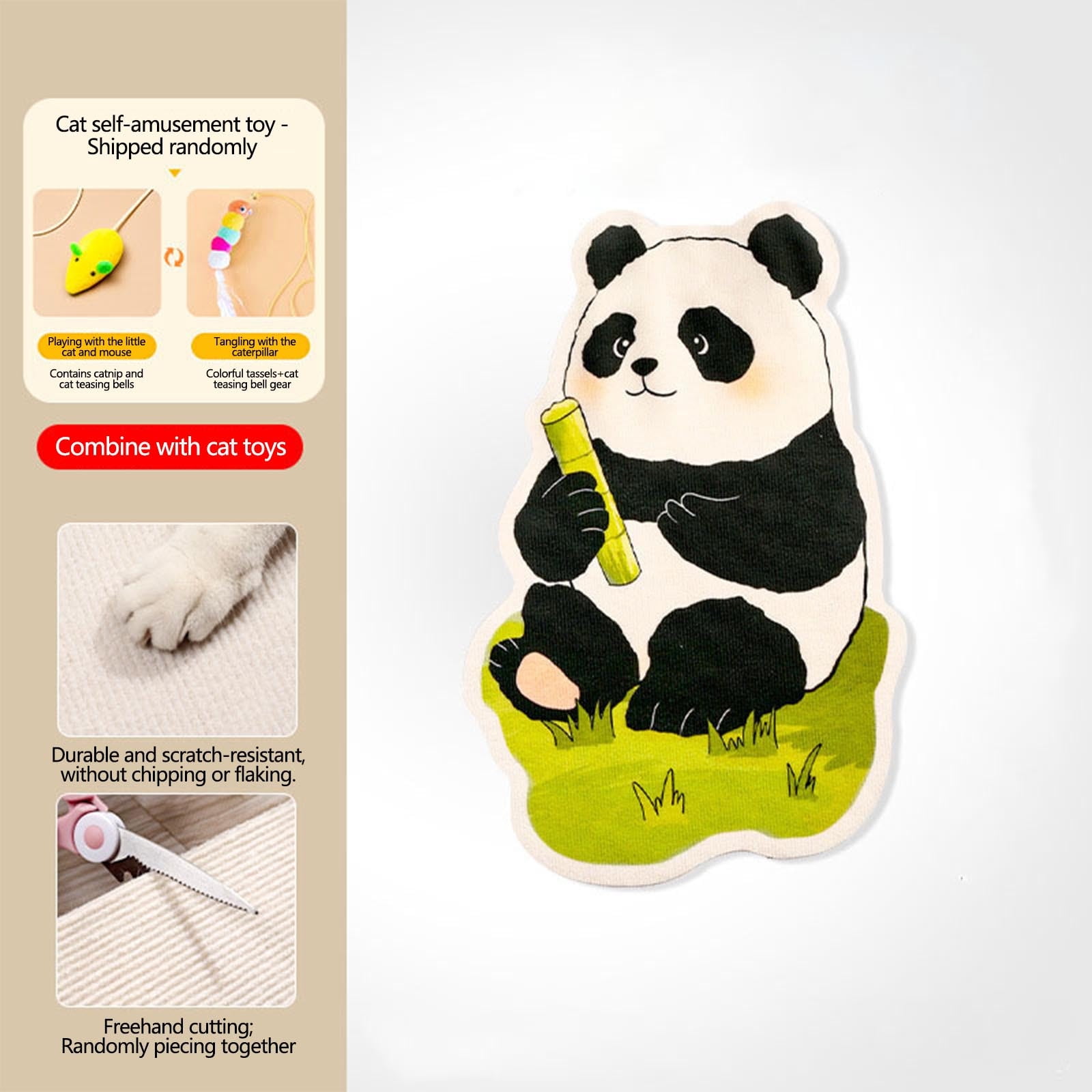 weibbin Cat Scratcher Wall Mounted Scratch Pad for Wall Modern Cute Cardboard Vertical Cat Scratching Post, Furniture Protector - Image 12