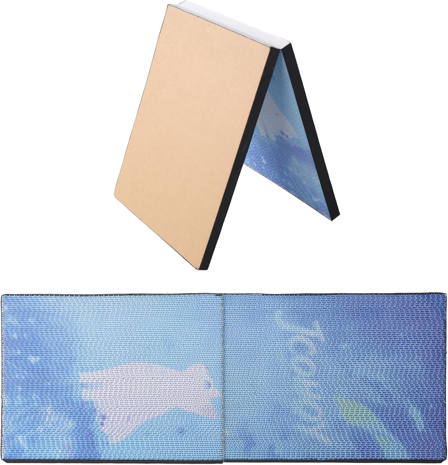 Artistic Cat Scratching Board, Wall-Mountable Cat Scratcher, Foldable, 27.6x11x1 inches, Suitable for Indoor Cats as a Scratching Mat and Cat Furniture Protector (Blue) - Image 3