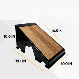 Cat Scratcher Ramp – Durable Plastic Frame with Reversible Corrugated Cardboard for Happy, Healthy Cats (Black)