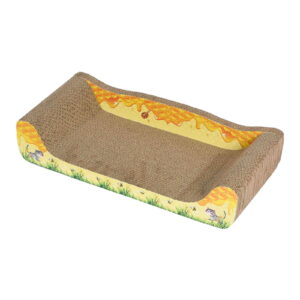 Cat Scratchers Cardboard Pet Sleeping Bed Cat Sofa for Indoor Cats Rest Play L