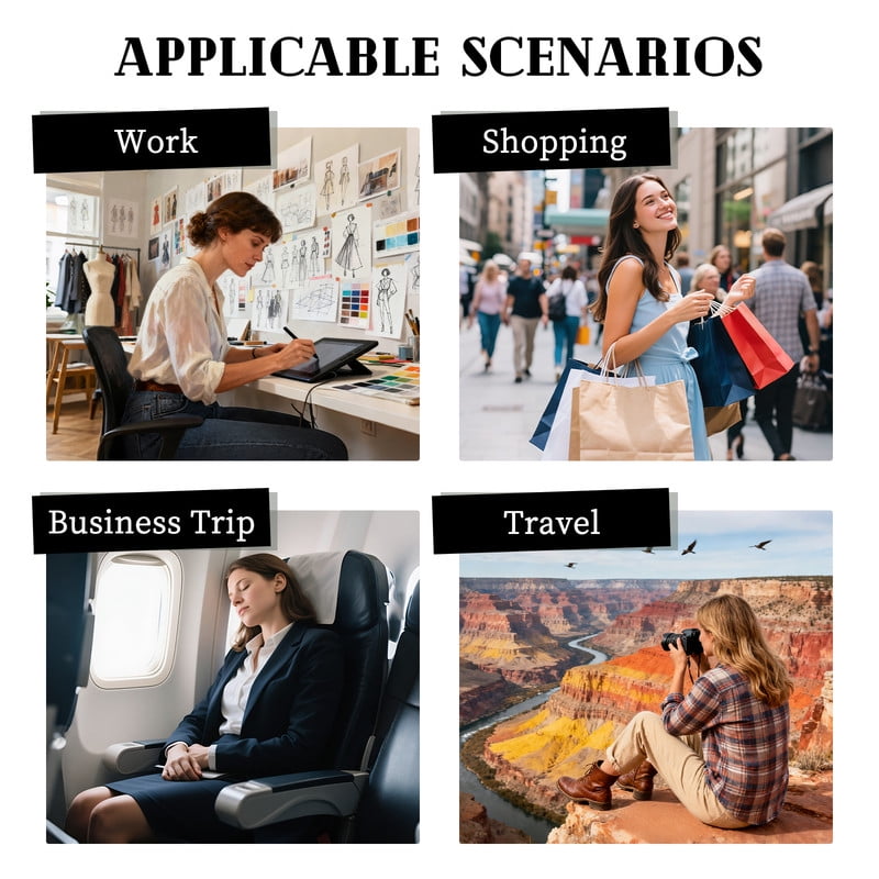 Tinyat Backpack for Women Shoulders Bag Convertible Ladies Fashion Bags Waterproof Large Capacity for Travel Commute Concert - Image 7