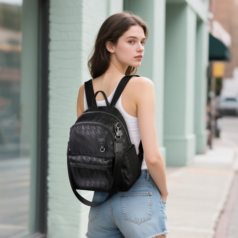 Tinyat Backpack for Women Shoulders Bag Convertible Ladies Fashion Bags Waterproof Large Capacity for Travel Commute Concert - Image 9