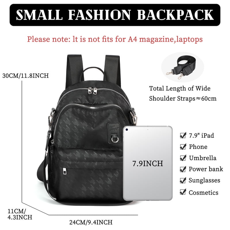 Tinyat Backpack for Women Shoulders Bag Convertible Ladies Fashion Bags Waterproof Large Capacity for Travel Commute Concert - Image 10