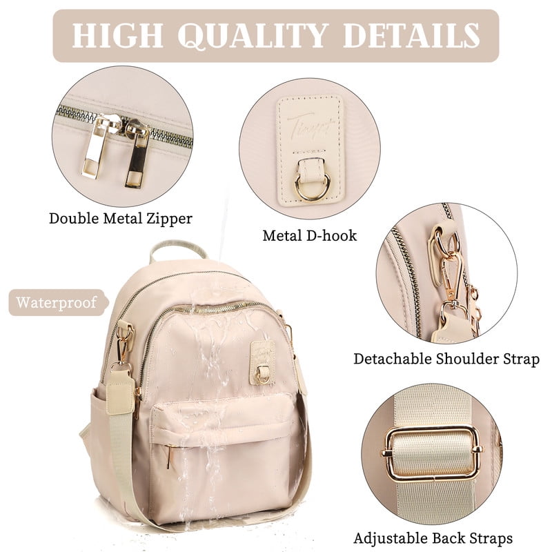 Tinyat Backpack for Women Shoulders Bag Convertible Ladies Fashion Bags Waterproof Large Capacity for Travel Commute Concert - Image 18
