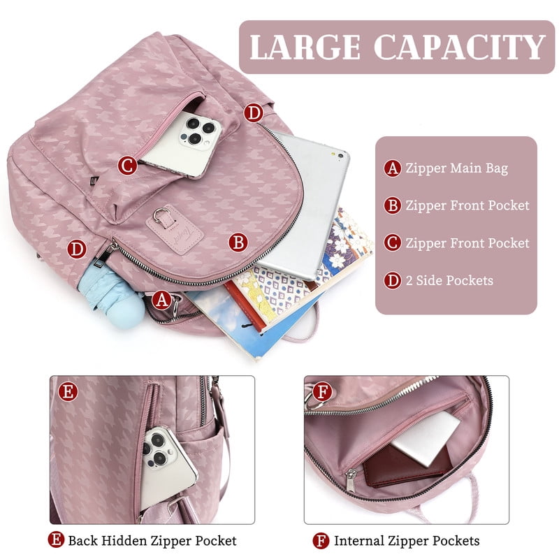 Tinyat Backpack for Women Shoulders Bag Convertible Ladies Fashion Bags Waterproof Large Capacity for Travel Commute Concert - Image 23