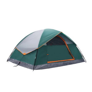 SHOUFTW 2-4 Person Waterproof Camping Tent with Rainfly, Easy Setup Dome Tent with Mesh Windows & Skylight Vent, Lightweight Portable Tent for Outdoor Camping, Hiking, Festivals & Backyard, Green