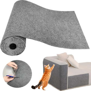 Cat Scratch Couch Furniture Protector,Trimmable Cat Scratcher Mat,Adhesive Cat Scratch Pad Deterrent for Furniture,Suitable for Pasting On Walls, Sofas, Stairs(16x39.3inch)