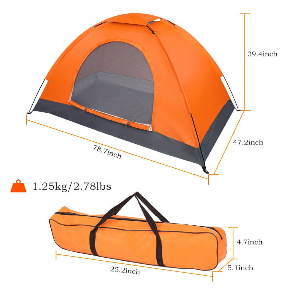 1-Person Camping Dome Tent with Carrying Bag for Outdoor Hiking - Image 2
