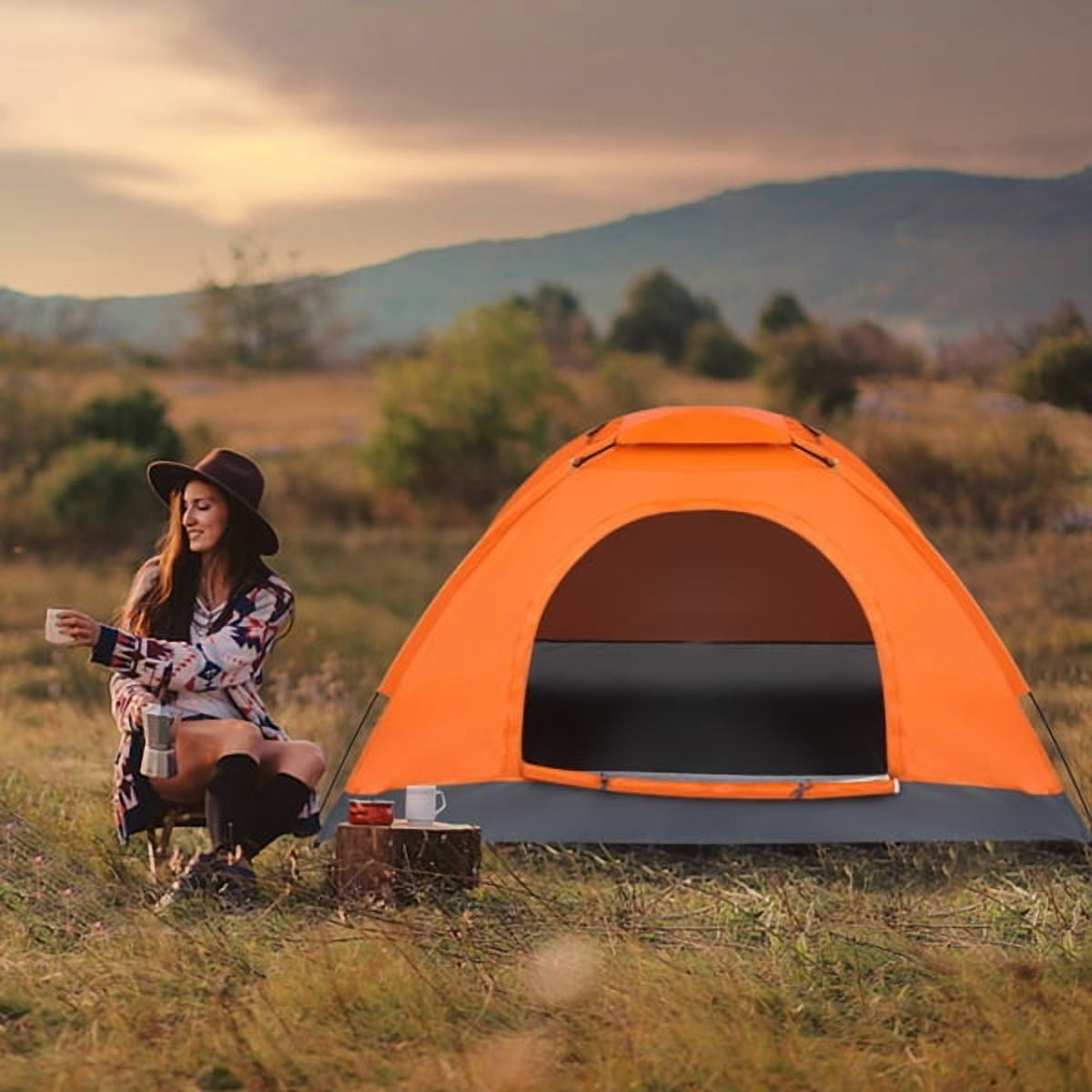 1-Person Camping Dome Tent with Carrying Bag for Outdoor Hiking - Image 8