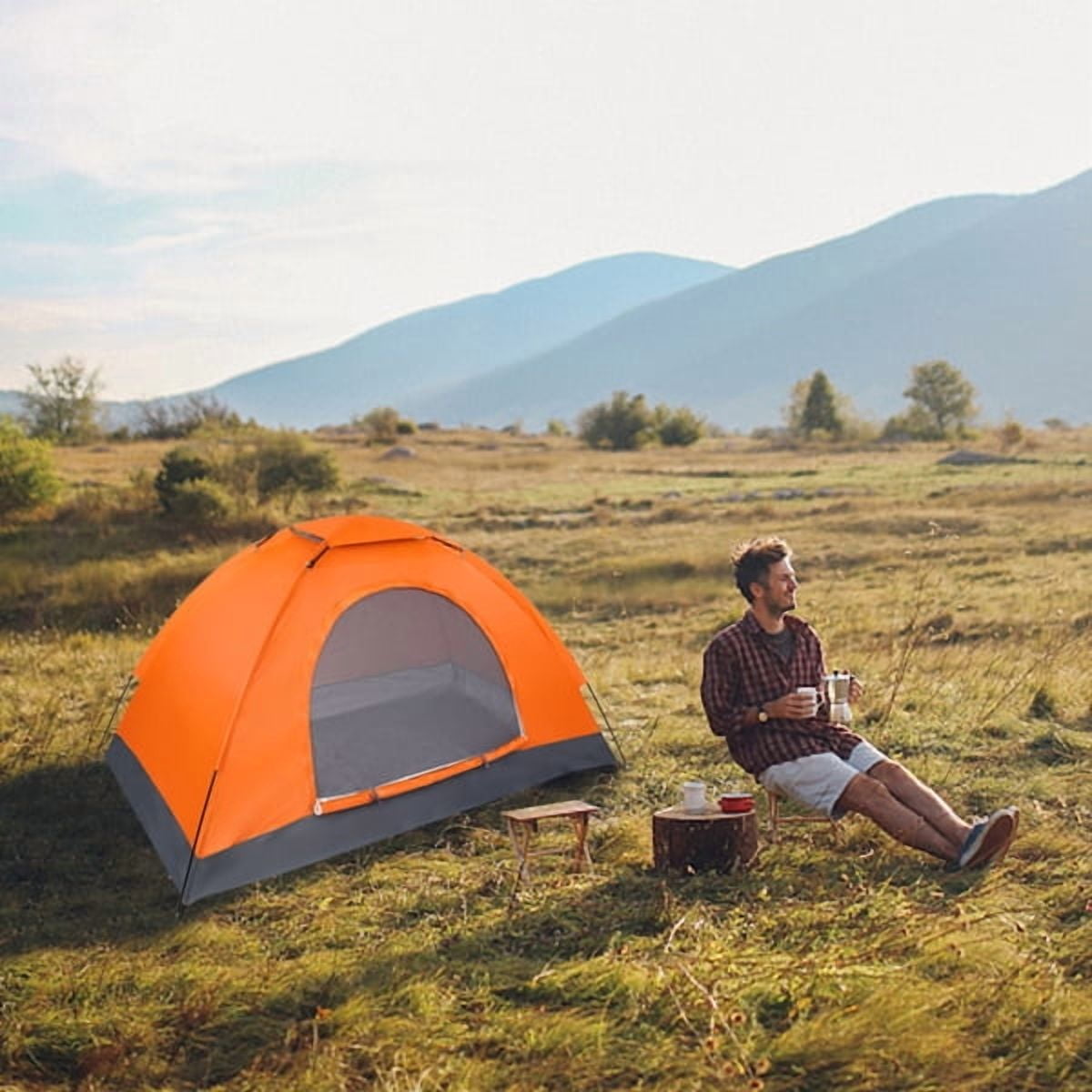 1-Person Camping Dome Tent with Carrying Bag for Outdoor Hiking - Image 9