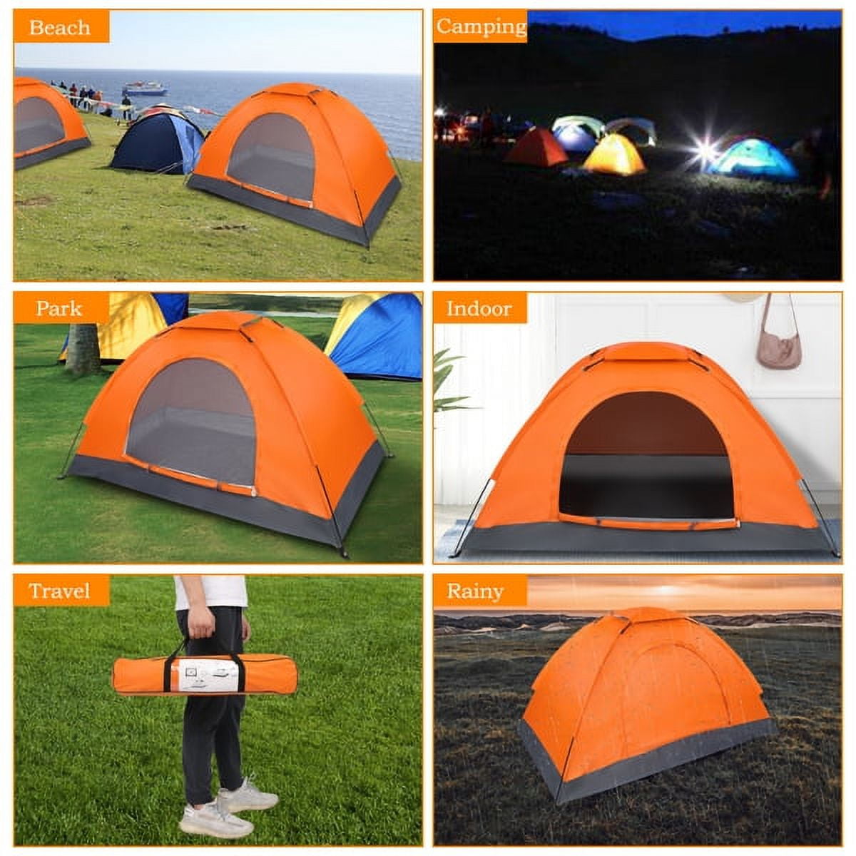 1-Person Camping Dome Tent with Carrying Bag for Outdoor Hiking - Image 10