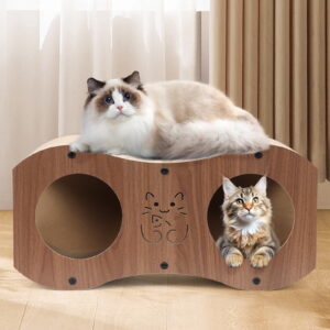 LCOKEIY Cat Scratch Pad, Large Double-Sided Scratch Pad, Cat Scratcher House for Indoor Cats Playing Scratching, Reversible & Durable Cardbord