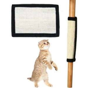 Waxgamo Cat Scratcher Mat, Sofa Protector Natural Sisal Cat Scratch Couch Cover, Heavy Duty Couch Guard Easy Installation Scratch Pad for Grinding Claws Protecting Furniture ﻿