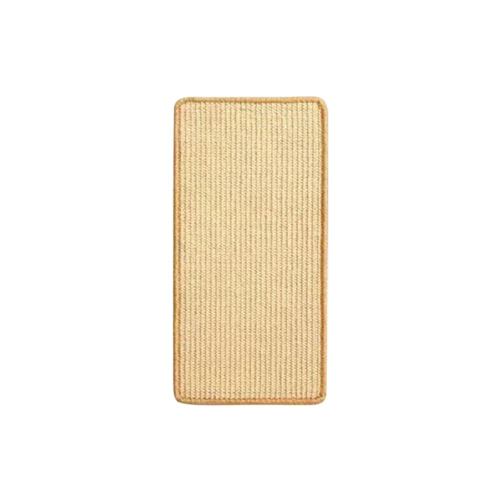 Wall Mounted Cat Scratcher Mat, Natural Sisal Cat Scratch Pad for Indoor Cats, Vertical Carpet Scratching Board with Tapes, Furniture Protection