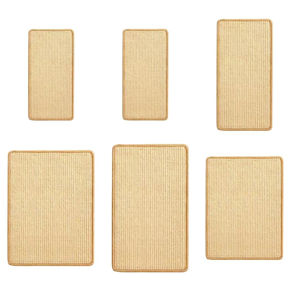Wall Mounted Cat Scratcher Mat, Natural Sisal Cat Scratch Pad for Indoor Cats, Vertical Carpet Scratching Board with Tapes, Furniture Protection - Image 6
