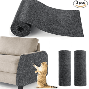 2 Pack 78.7"x15.8" Cat Scratch Mat, Keyrank Trimmable Self-Adhesive Carpet, DIY Climb Cat Scratcher for Furniture Couch