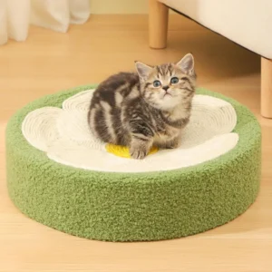 ColourTree Cats Scratcher Bowl Scratching Lounge Bed Round Bowl House Training Toy Lounger Scratch Pads Nest Scratching Board for Kitty Kitten Sleeping (Dia 15.35" x 3.74" H)