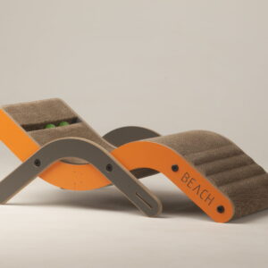 New Age Pet® Purr and Play Large Cat Lounge Scratcher, Compact Scratching Lounger