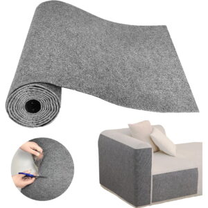 OFEFE Cat Scratch Couch Furniture Protector, Adhesive Cat Scratch Pad Deterrent for Furniture, DIY Climbing Cat Scratcher Couch Protector from Cat Claws Scratching for Indoor (LightGrey,39.3x15.8In)