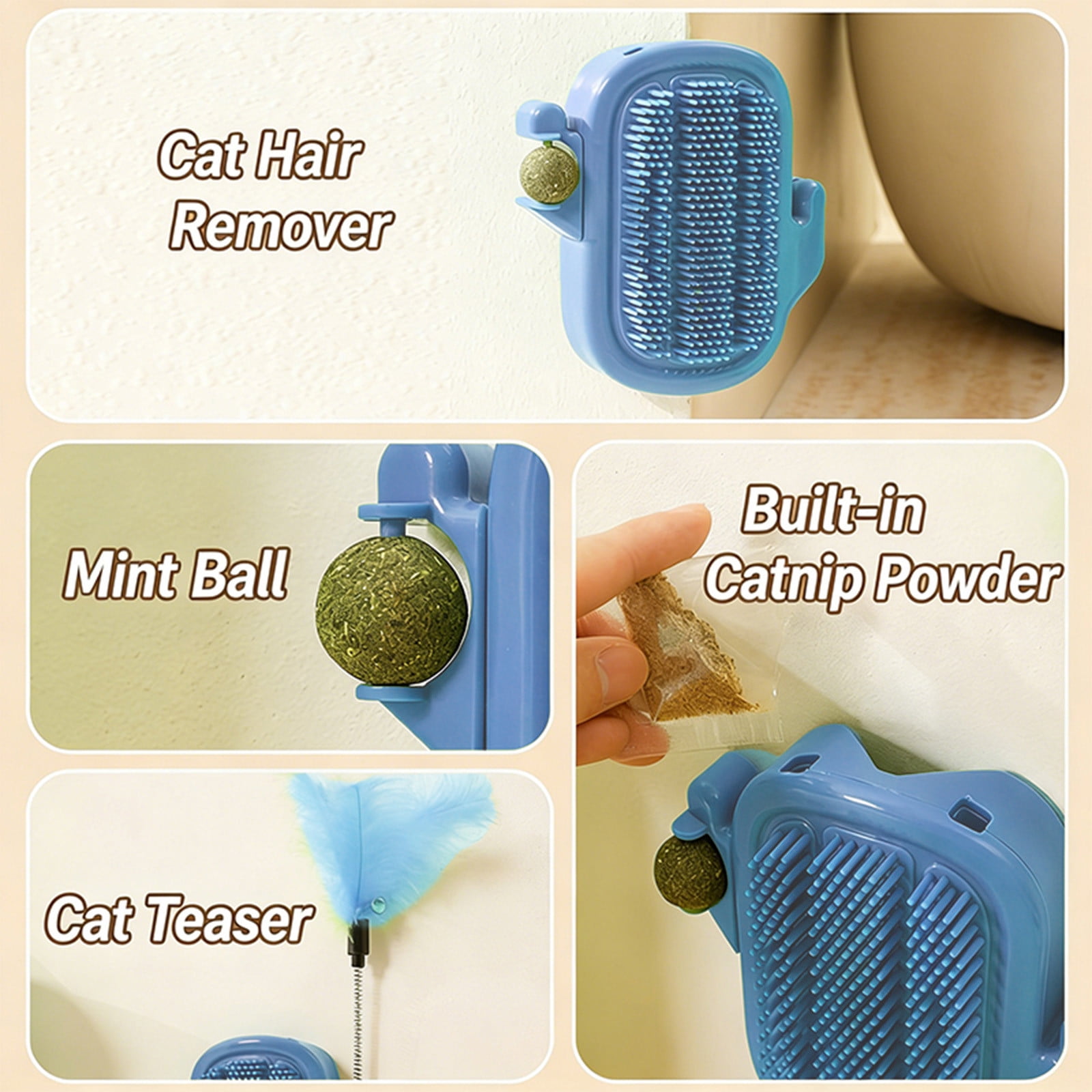 Cat Corner Scratcher for Wall and Furniture Edges with Soft Bristles – Self-Grooming Massage Toy to Relieve Itch and Reduce Scratching Damage - Image 5