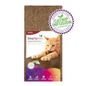 SmartyKat Super Scratcher+ Catnip Infused Corrugated Cardboard Cat Scratching Floor Pad